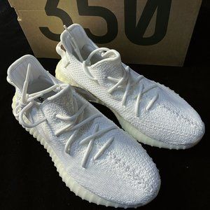 Yeezy Adidas Boost 350 V2 "Triple White" Unisex Shoes Size US 10.5/9.5